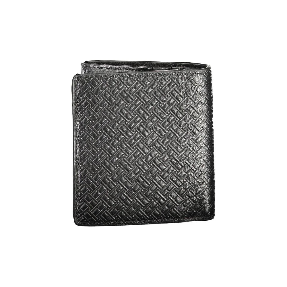 Tommy Hilfiger Black Leather Men Wallet - Wallets