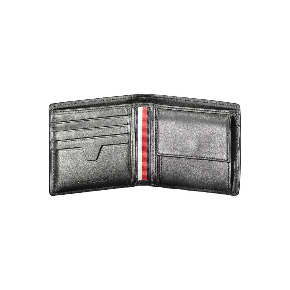 Tommy Hilfiger Black Leather Men Wallet - Wallets