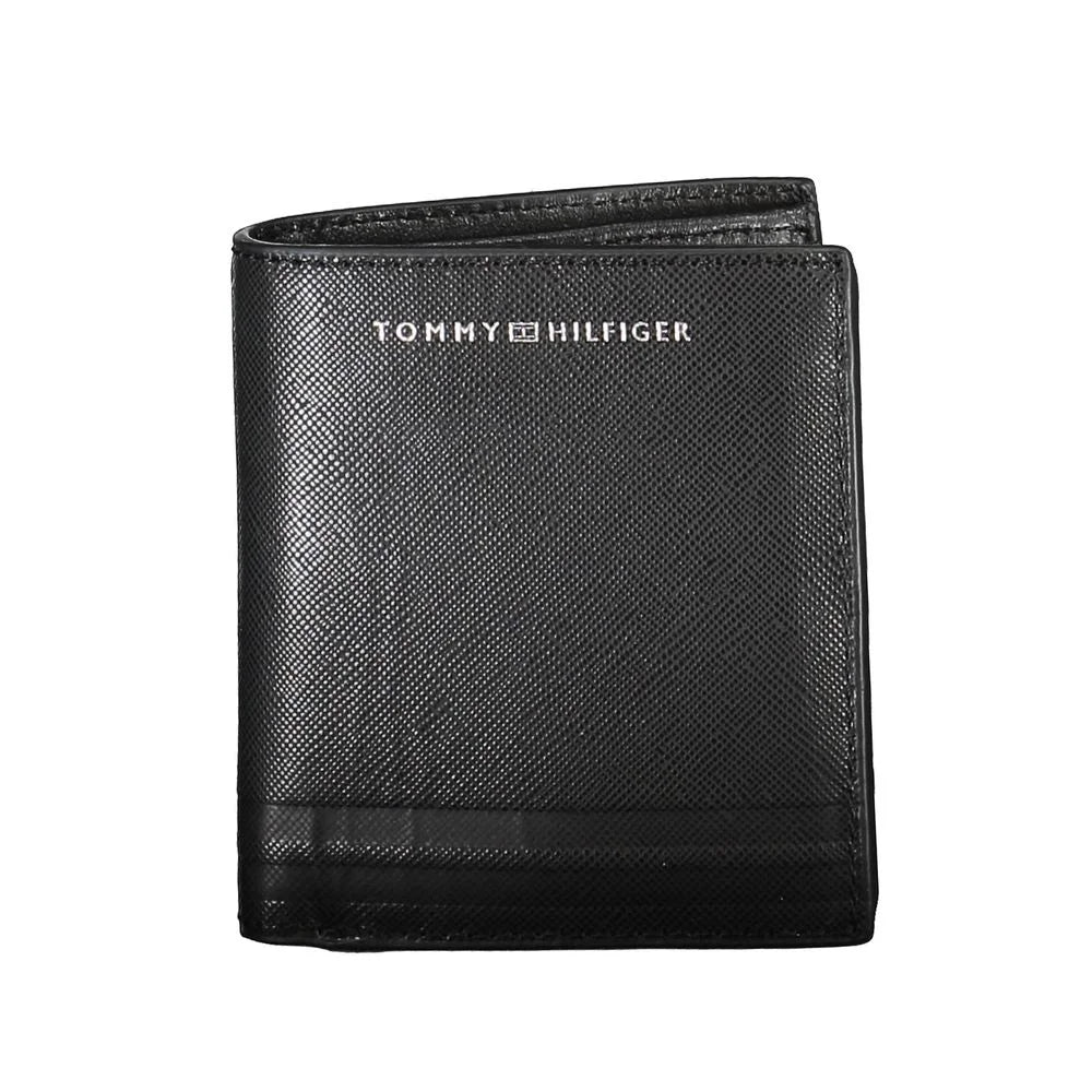 Tommy Hilfiger Black Leather Men Wallet - Wallets