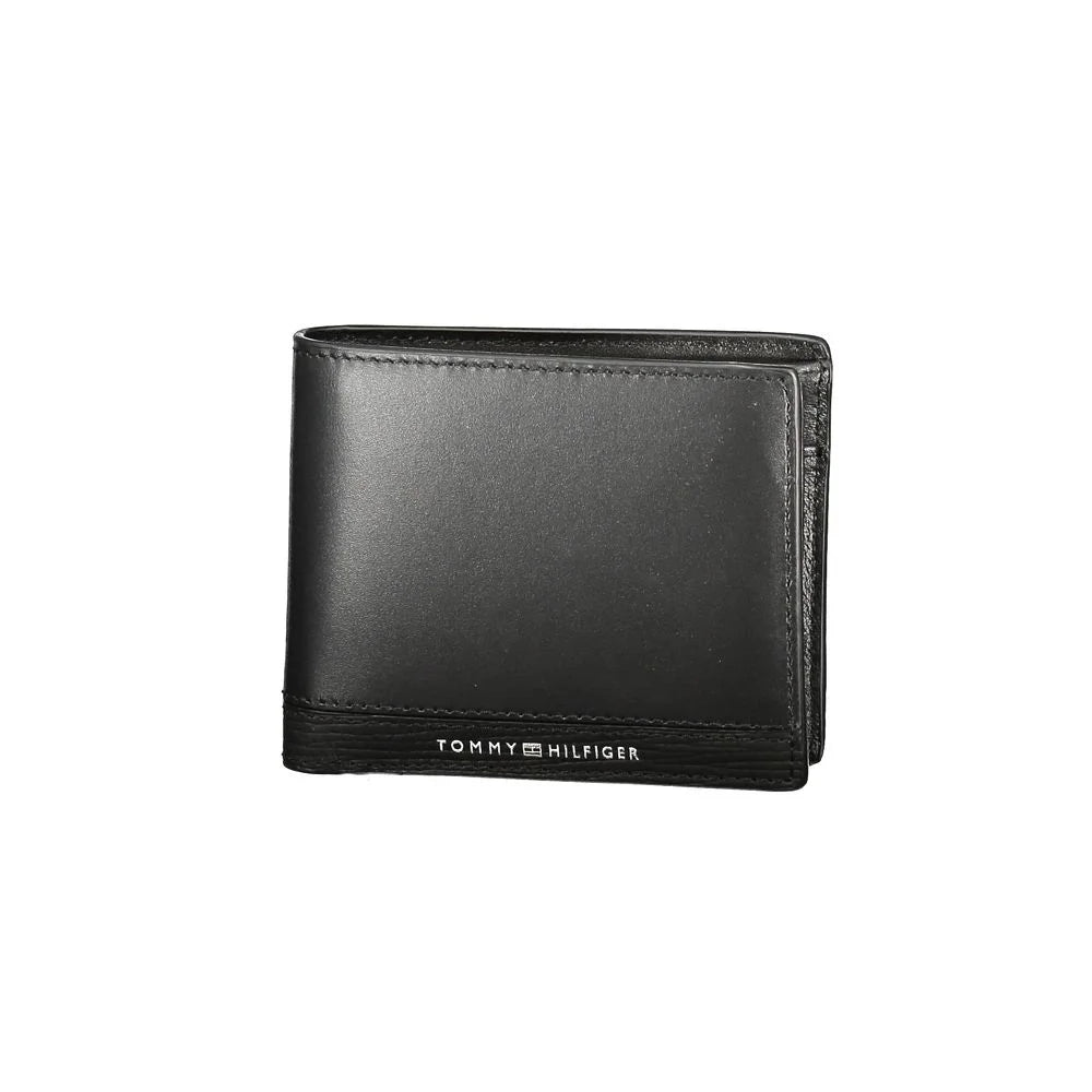 Tommy Hilfiger Black Leather Men Wallet - Wallets