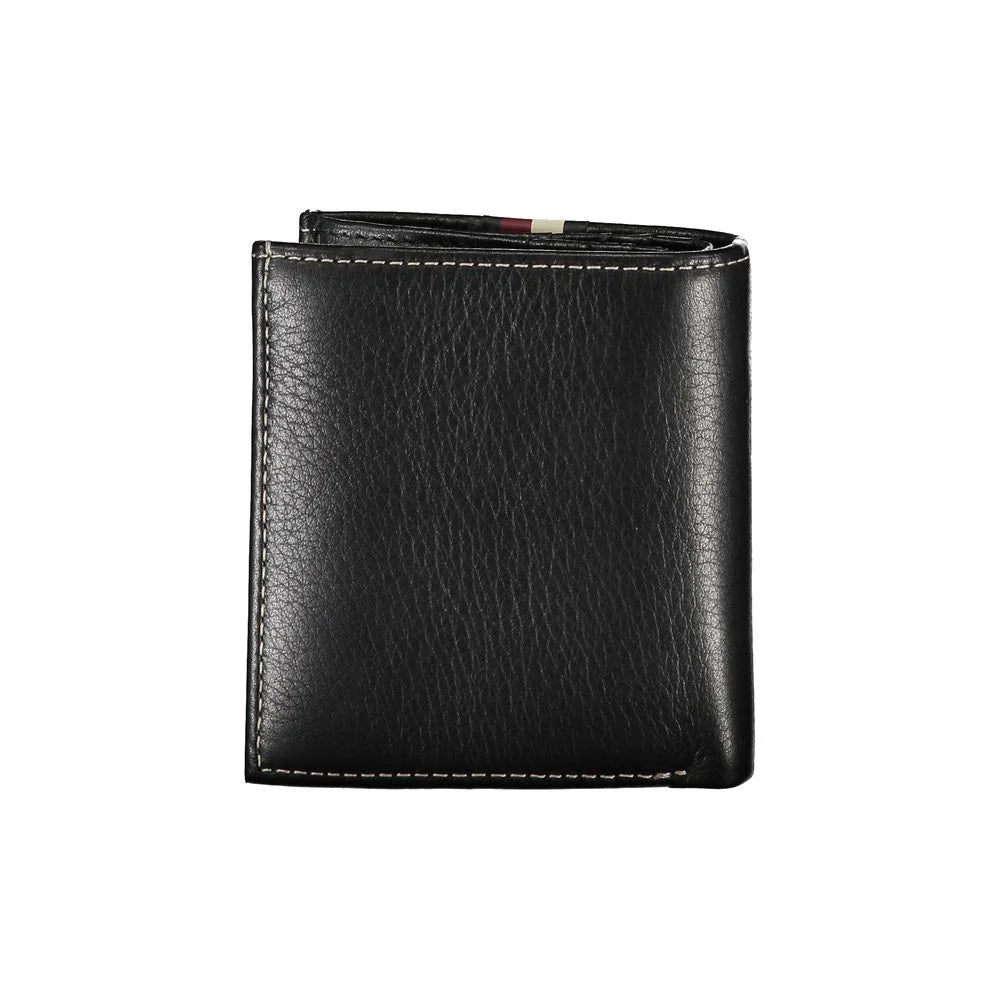 Tommy Hilfiger Black Leather Men Wallet - Wallets