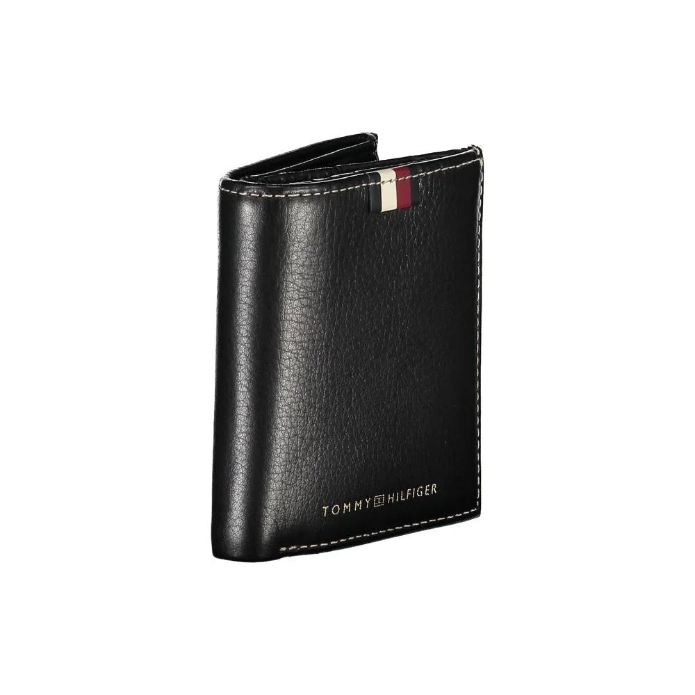 Tommy Hilfiger Black Leather Men Wallet - Wallets