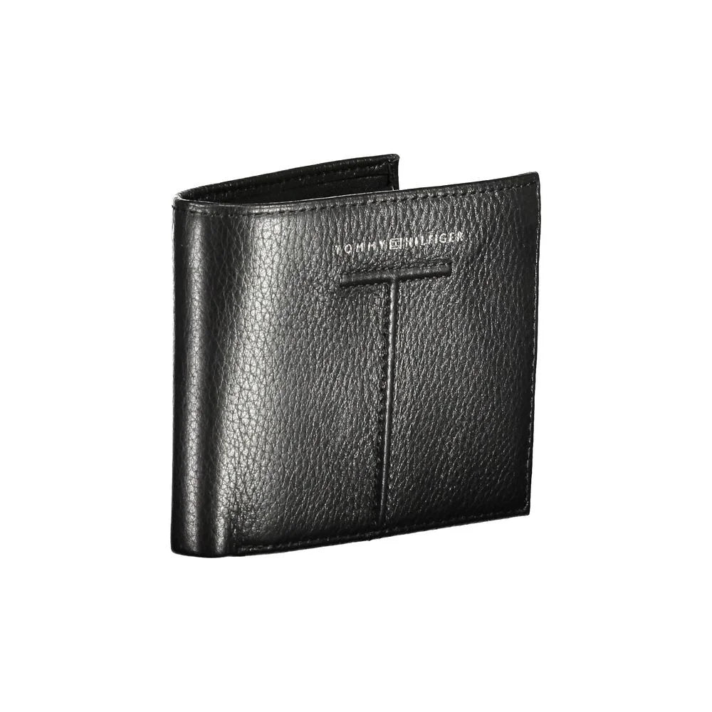 Tommy Hilfiger Black Leather Men Wallet - Wallets