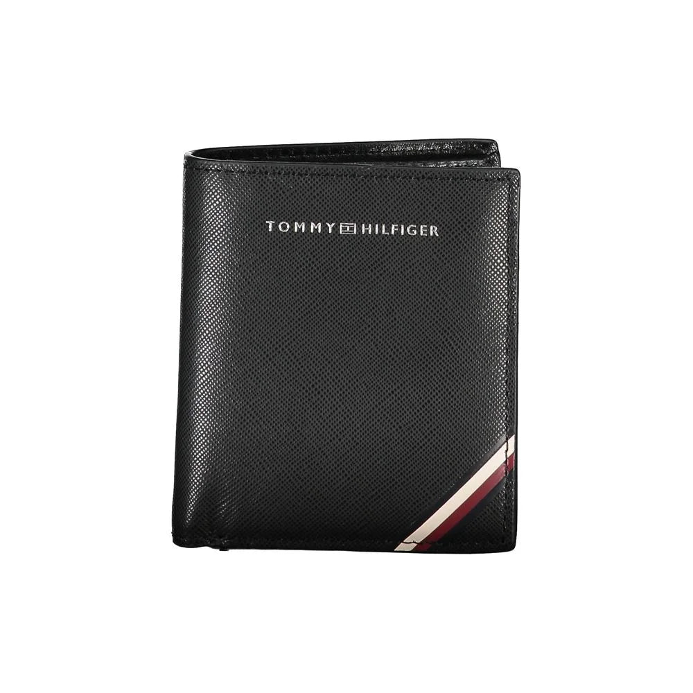 Tommy Hilfiger Black Leather Men Wallet - Wallets