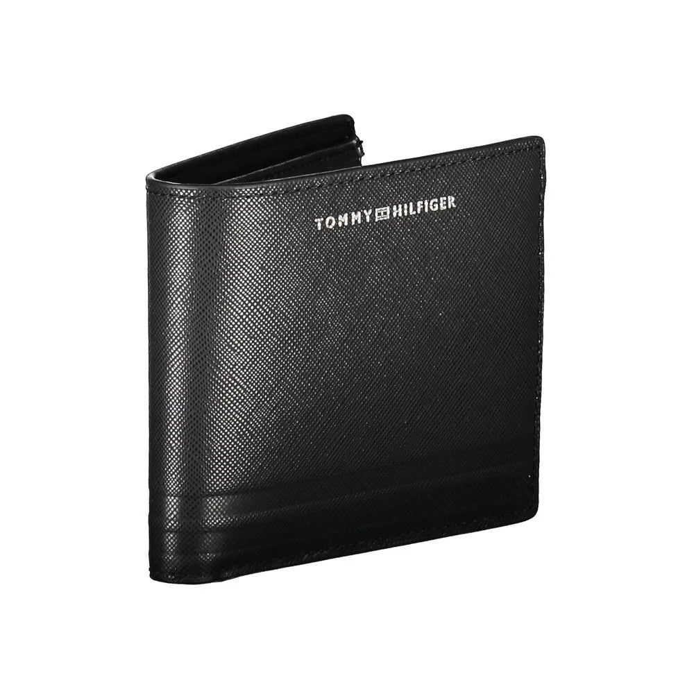 Tommy Hilfiger Black Leather Men Wallet - Wallets