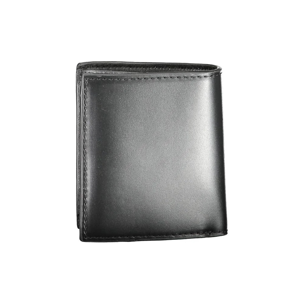 Tommy Hilfiger Black Leather Men Wallet - Wallets