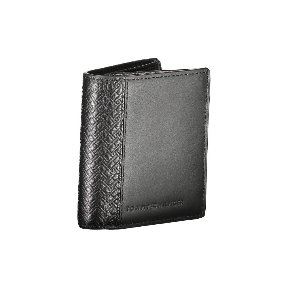 Tommy Hilfiger Black Leather Men Wallet - Wallets