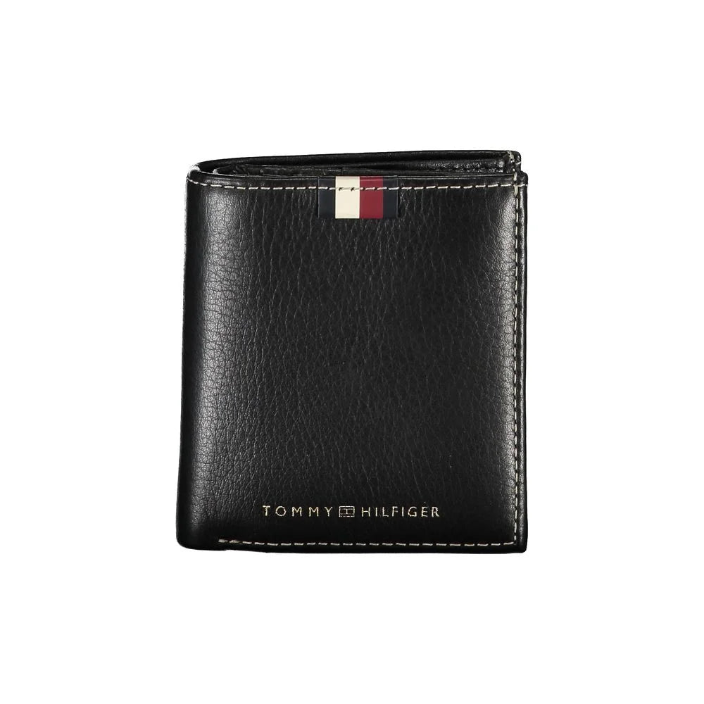 Tommy Hilfiger Black Leather Men Wallet - Wallets