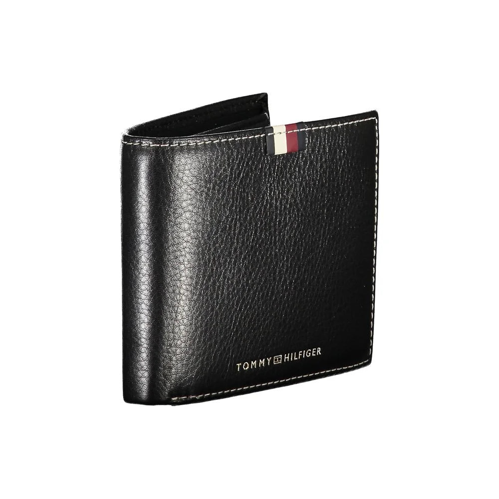 Tommy Hilfiger Black Leather Men Wallet - Wallets