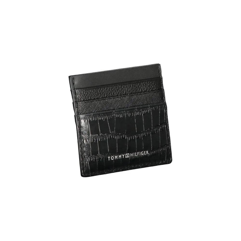 Tommy Hilfiger Black Leather Wallet - Card Cases
