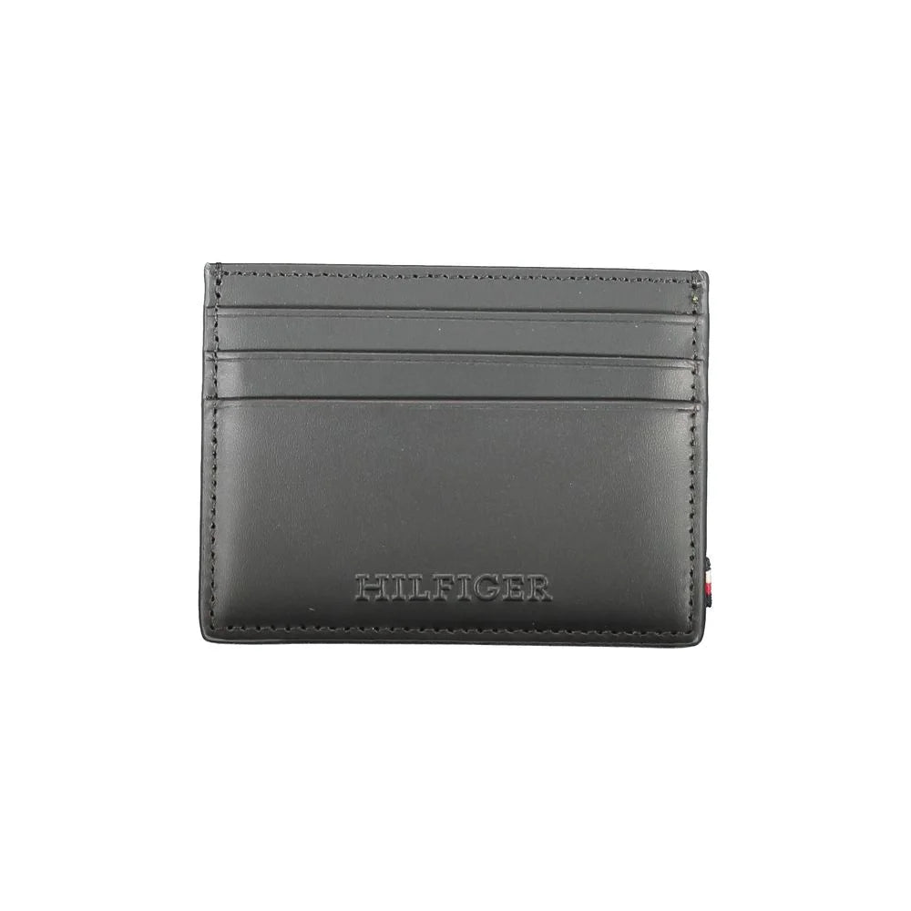Tommy Hilfiger Black Leather Wallet - Card Cases