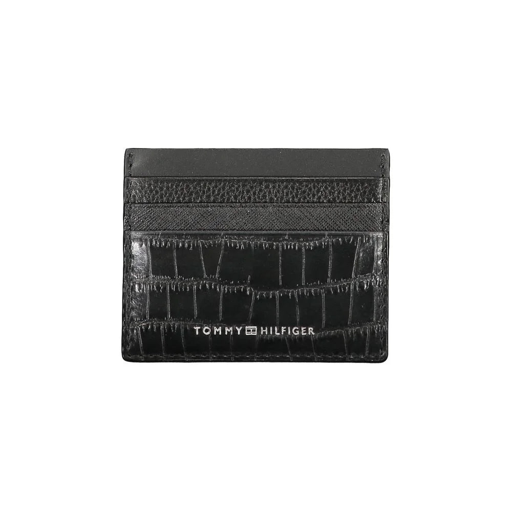 Tommy Hilfiger Black Leather Wallet - Card Cases