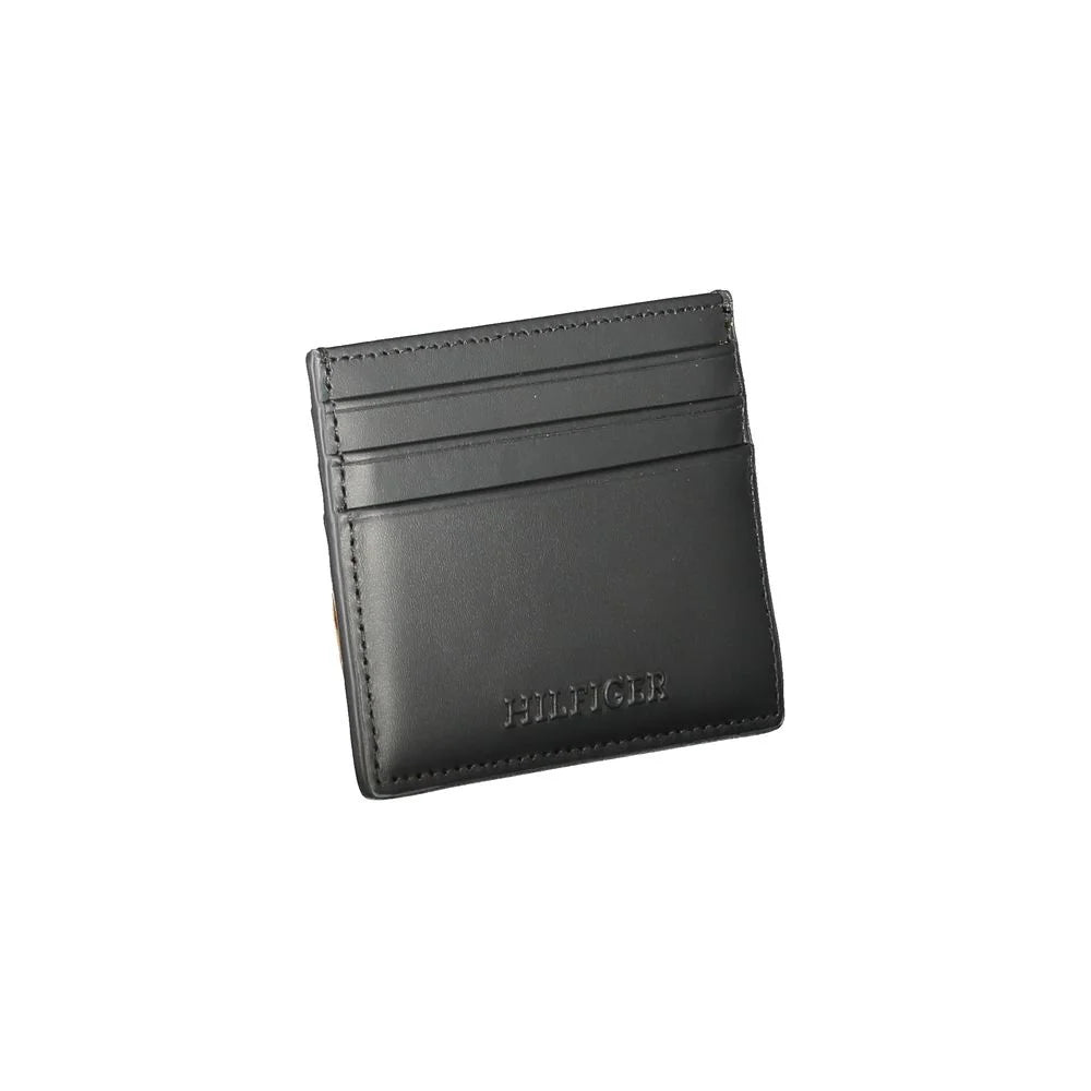 Tommy Hilfiger Black Leather Wallet - Card Cases