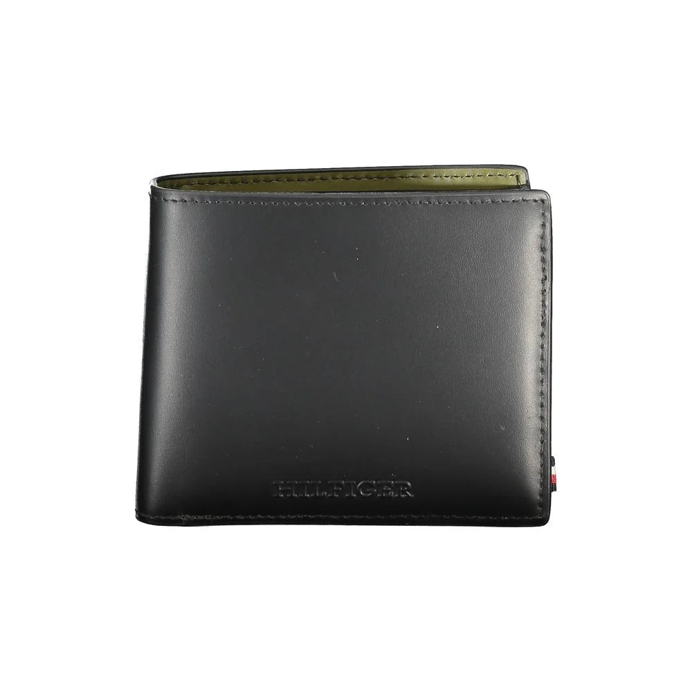 Tommy Hilfiger Black Leather Wallet - Wallets