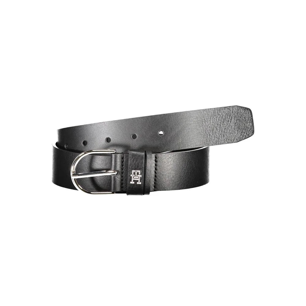 Tommy Hilfiger Black Leather Women Belt - Belts