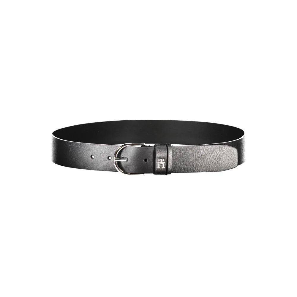 Tommy Hilfiger Black Leather Women Belt - Belts