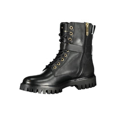 Tommy Hilfiger Black Leather Women Boot - EU36/US6 - Boots