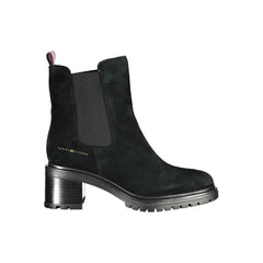 Tommy Hilfiger Black Leather Women Boot - EU41/US11