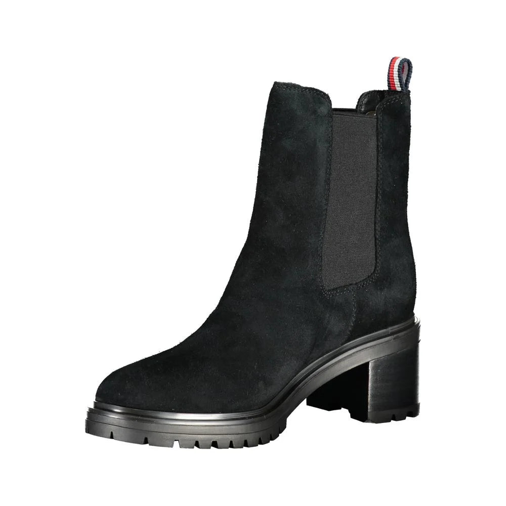 Tommy Hilfiger Black Leather Women Boot - EU41/US11 - Boots