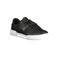 Tommy Hilfiger Black Leather Women Sneaker - Sneakers