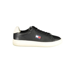 Tommy Hilfiger Black Leather Women Sneaker - Sneakers