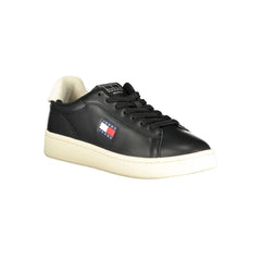 Tommy Hilfiger Black Leather Women Sneaker - Sneakers
