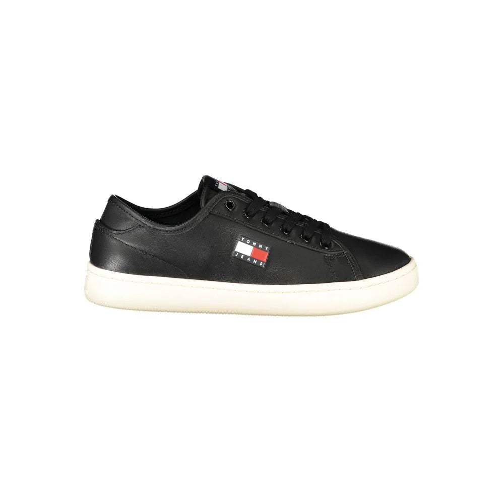 Tommy Hilfiger Black Leather Women’s Sneaker - Sneakers