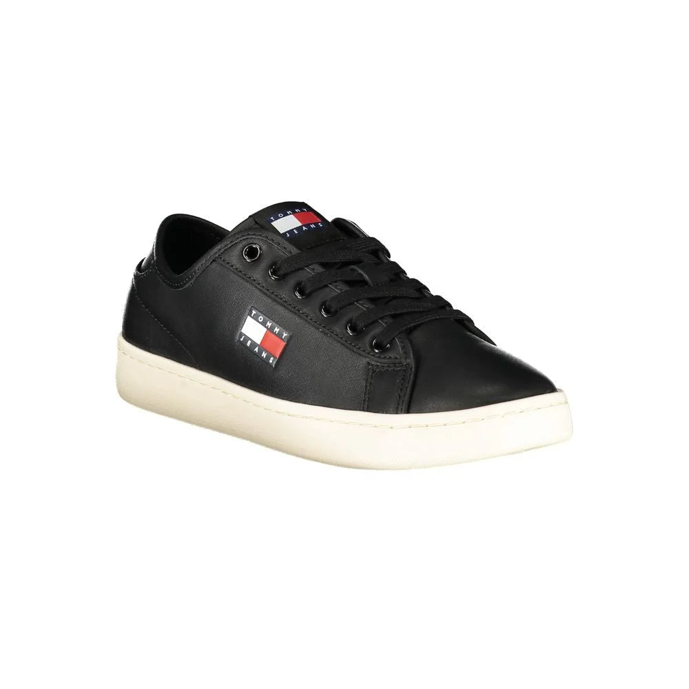 Tommy Hilfiger Black Leather Women’s Sneaker - Sneakers