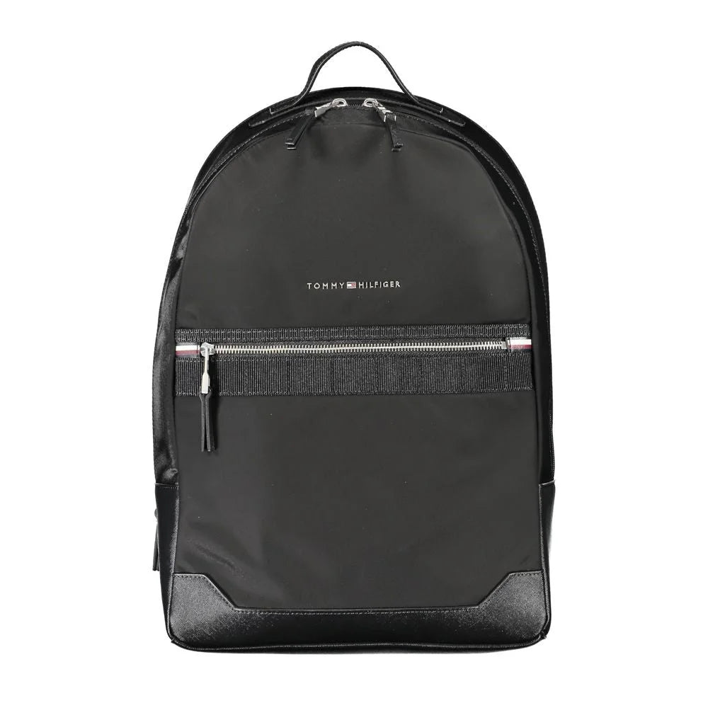 Tommy Hilfiger Black Polyester Backpack - Laptop Backpacks