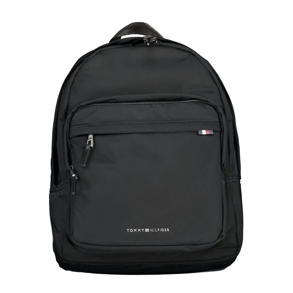 Tommy Hilfiger Black Polyester Backpack - Laptop Backpacks