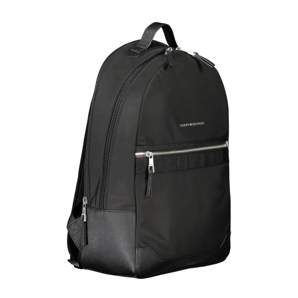 Tommy Hilfiger Black Polyester Backpack - Laptop Backpacks
