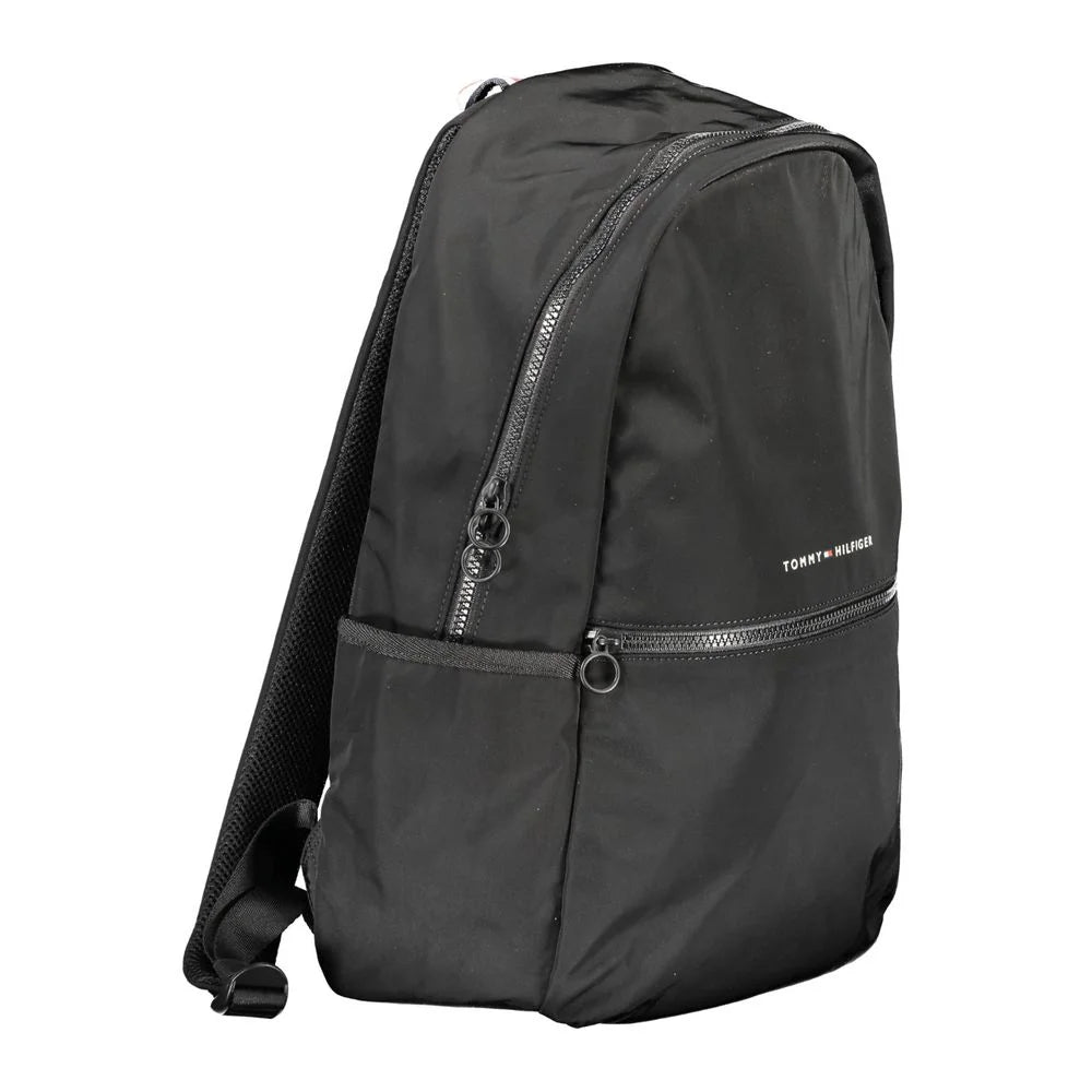 Tommy Hilfiger Black Polyester Backpack - Laptop Backpacks