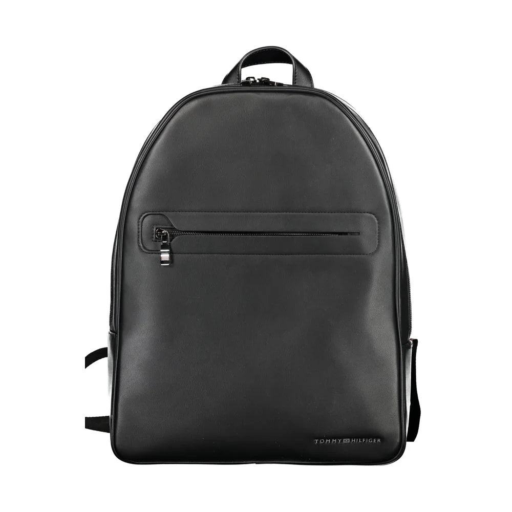 Tommy Hilfiger Black Polyester Backpack - Laptop Backpacks