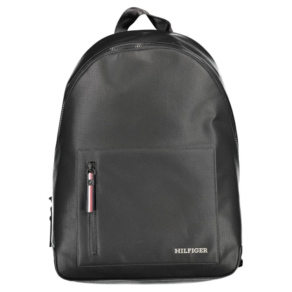 Tommy Hilfiger Black Polyester Backpack - Laptop Backpacks