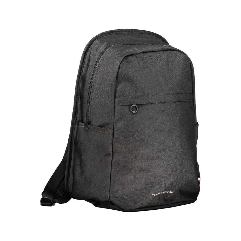 Tommy Hilfiger Black Polyester Backpack - Laptop Backpacks
