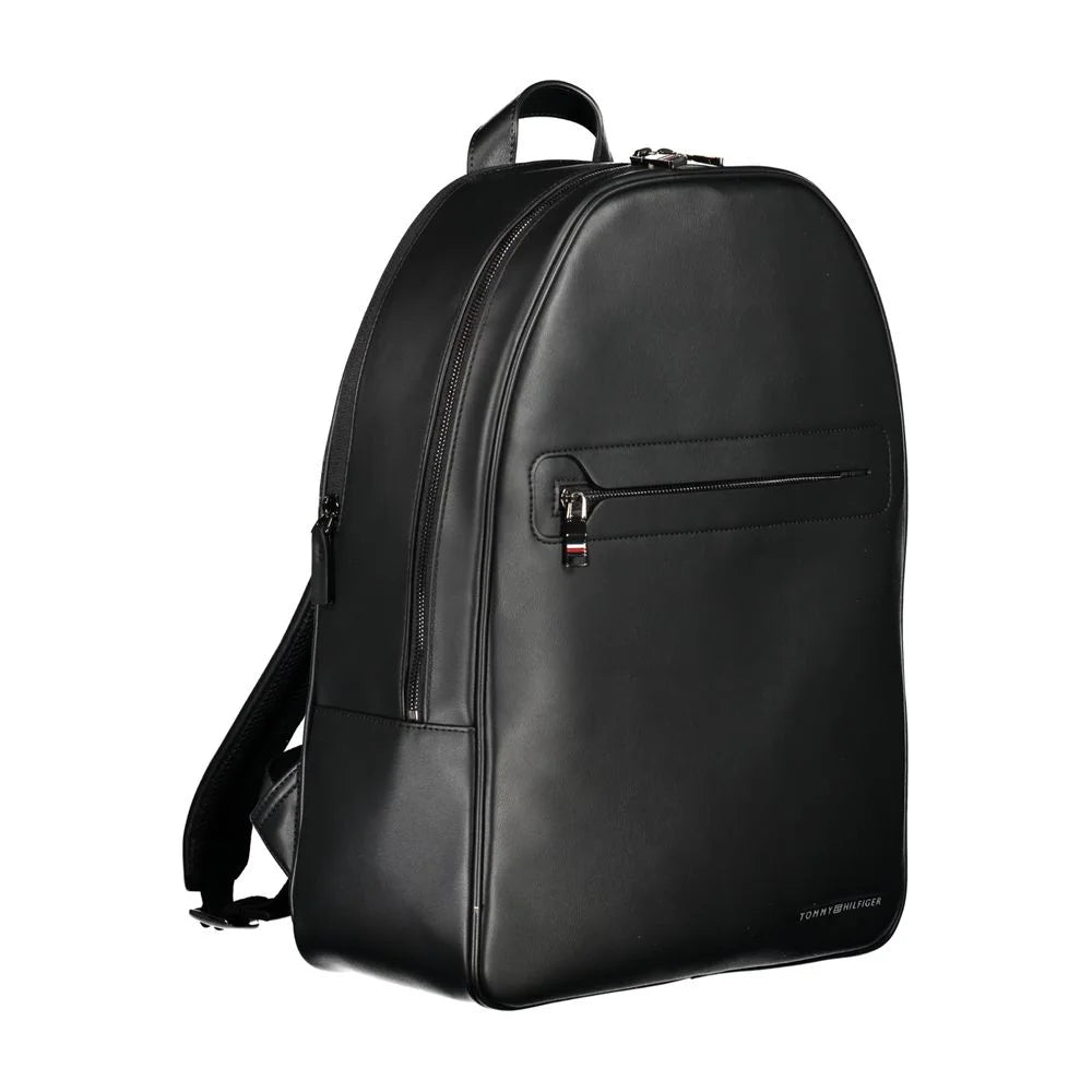 Tommy Hilfiger Black Polyester Backpack - Laptop Backpacks