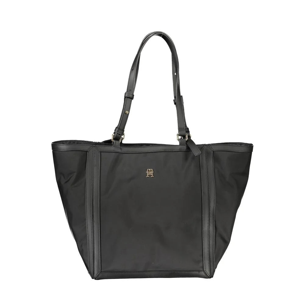 Tommy Hilfiger Black Polyester Handbag - Shopper Bags