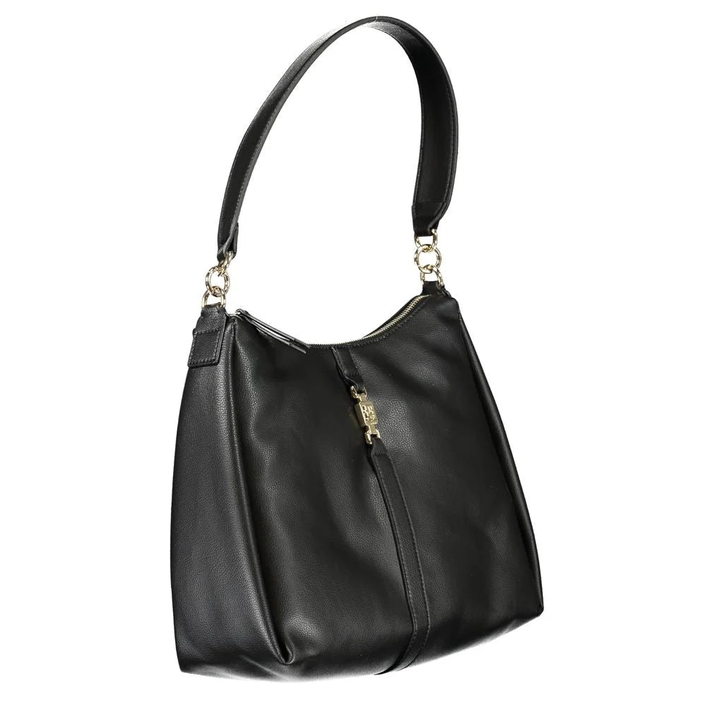 Tommy Hilfiger Black Polyester Handbag - Shoulder Bags