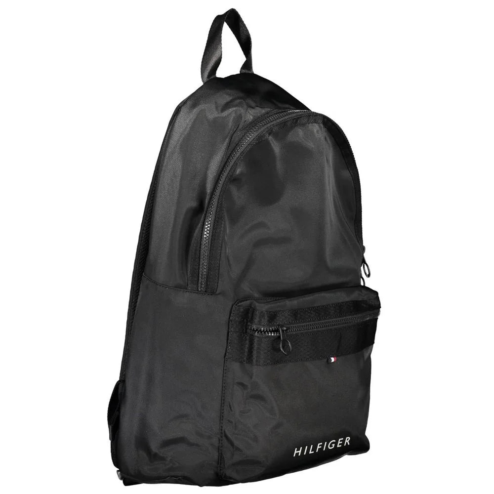 Tommy Hilfiger Black Polyester Men Backpack - Laptop Backpacks