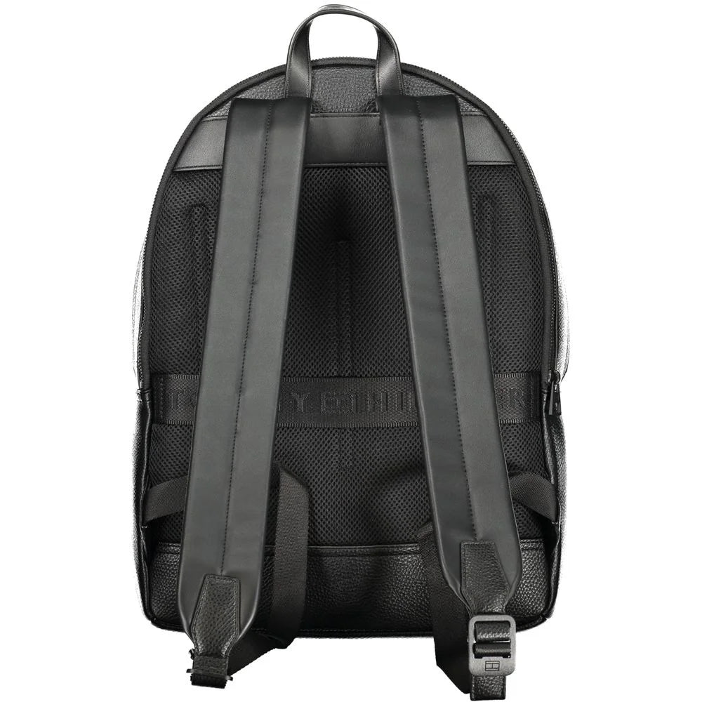 Tommy Hilfiger Black Polyester Men Backpack - Laptop Backpacks