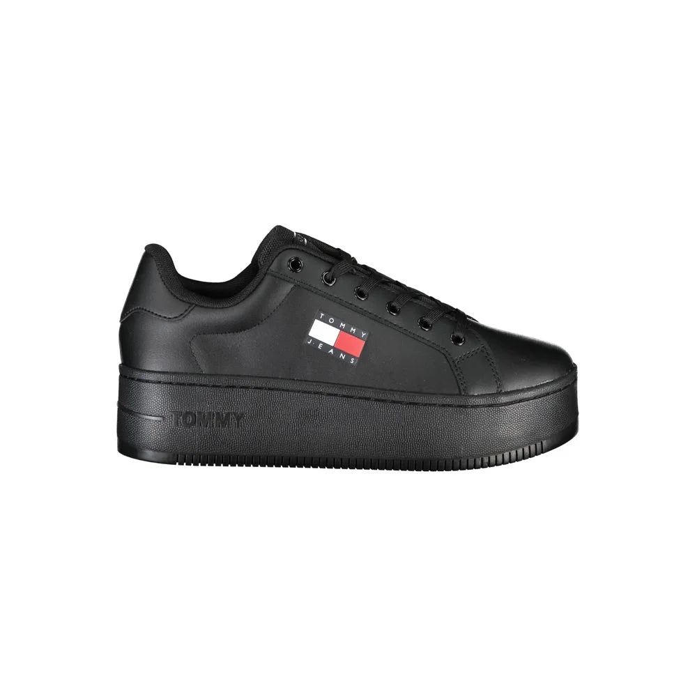 Tommy Hilfiger Black Polyester Sneaker - EU38/US8 - Sneakers
