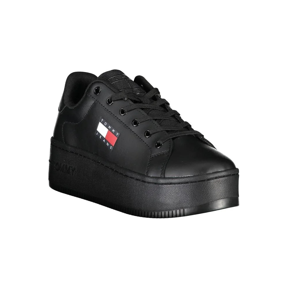 Tommy Hilfiger Black Polyester Sneaker - EU38/US8 - Sneakers