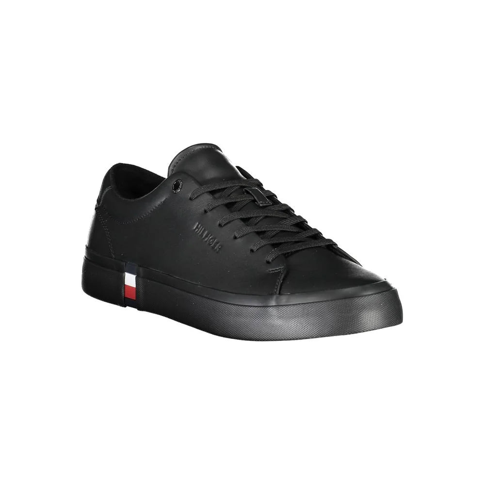 Tommy Hilfiger Black Polyester Sneaker - EU40/US7