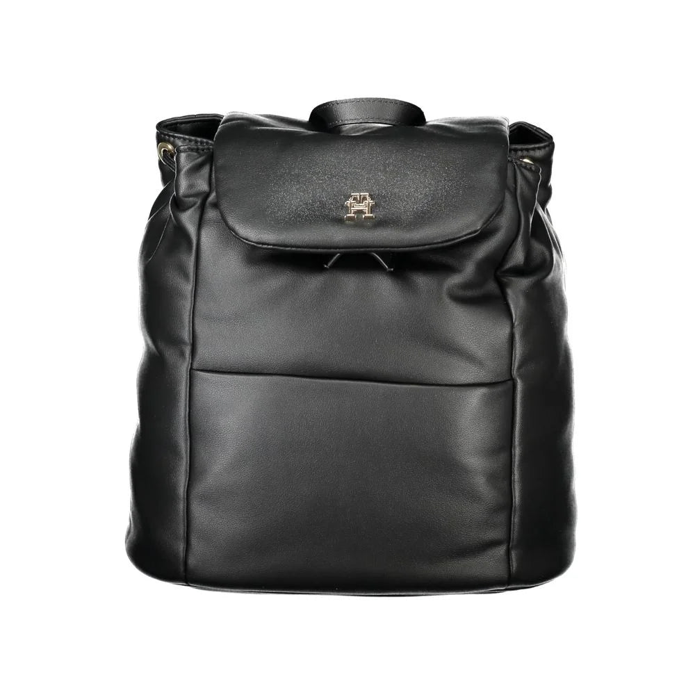 Tommy Hilfiger Black Polyester Women Backpack - Backpacks