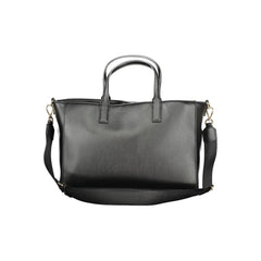 Tommy Hilfiger Black Polyester Women Handbag - Shopper Bags