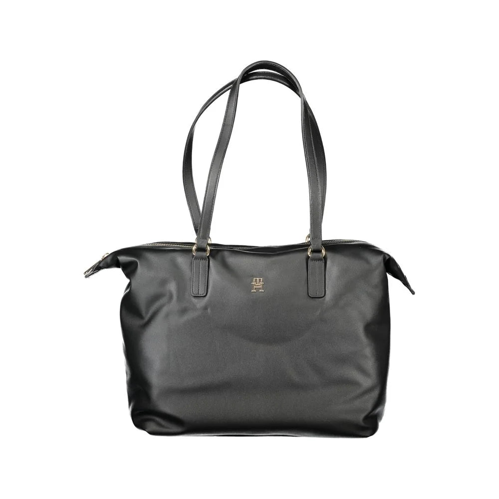 Tommy Hilfiger Black Polyester Women Handbag - Shoulder Bags