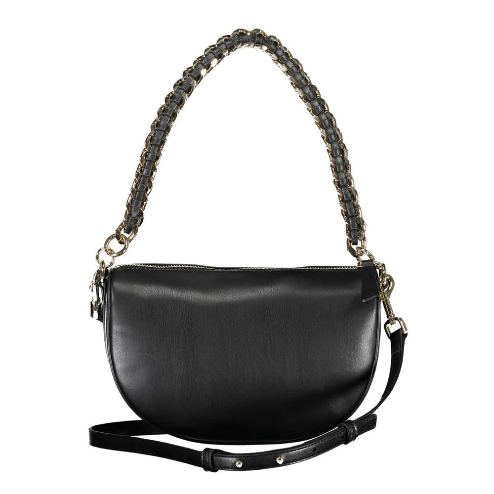 Tommy Hilfiger Black Polyethylene Handbag - Half-Moon Bags