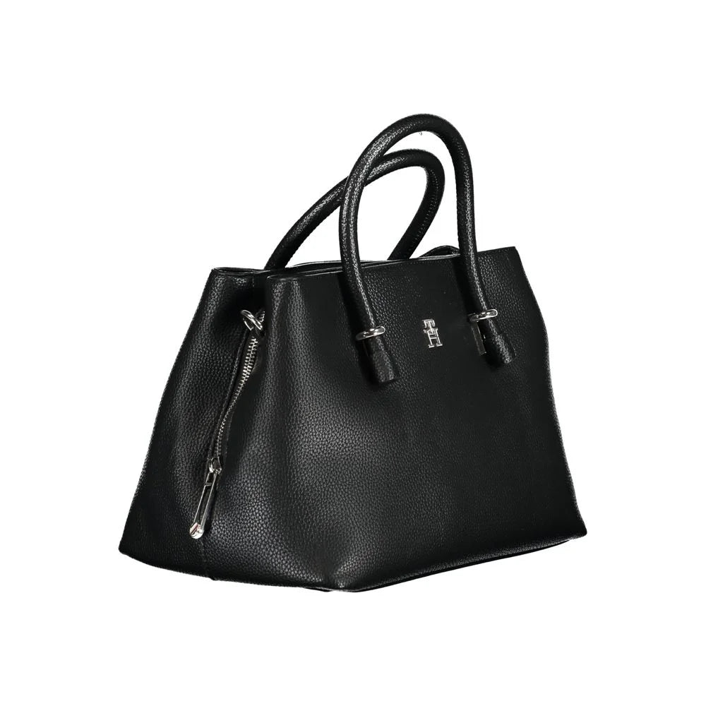 Tommy Hilfiger Black Polyethylene Handbag - Satchel Bags