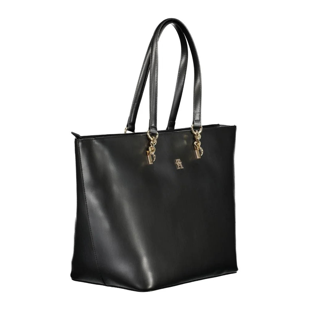 Tommy Hilfiger Black Polyethylene Handbag - Shopper Bags