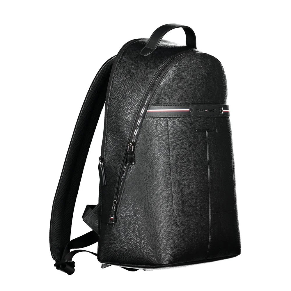 Tommy Hilfiger Black Polyethylene Men Backpack - Backpacks
